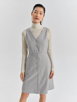 Houndstooth Detachable Tank Dress GOELIA
