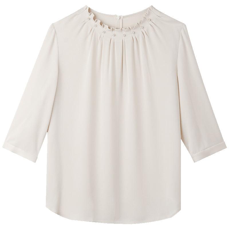 Acetate Ruffle Collar Blouse GOELIA