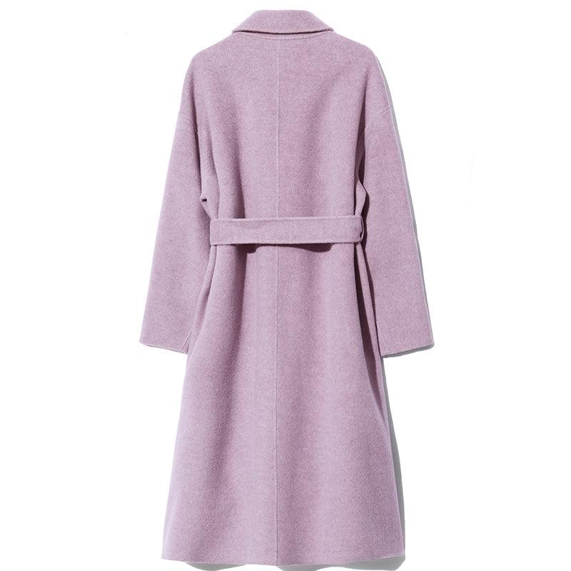 Lilac Purple Wool Double Face Coat GOELIA