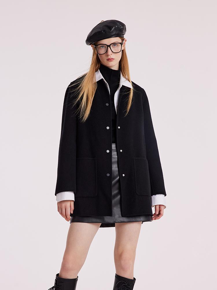 Tencel Wool Double-Faced Coat With Belt GOELIA