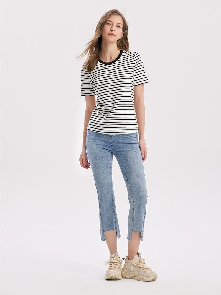 Knit Stripe T-Shirt GOELIA