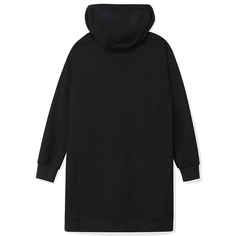 Black Long Sleeve Hoodie Dress GOELIA