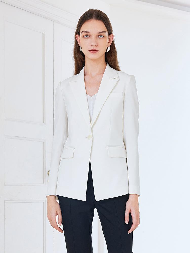 White Slim White Blazer GOELIA