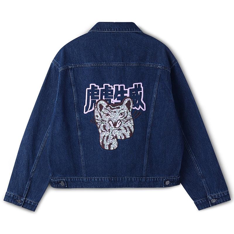 Sequins Embroidery Denim Jacket GOELIA