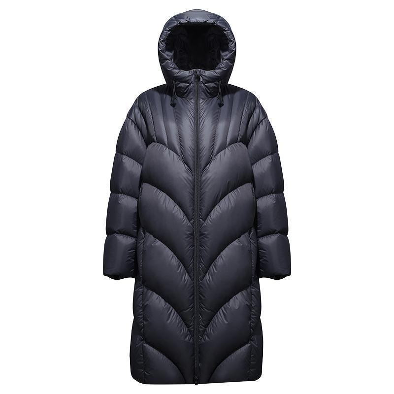 Long Hooded Puffy Goose Down Coat GOELIA