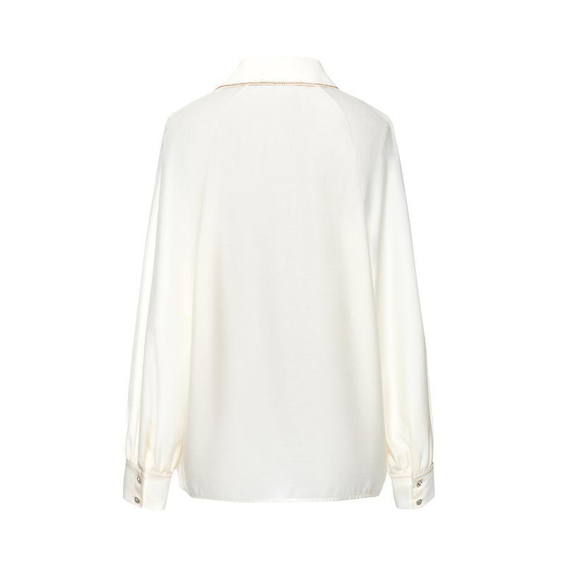 Loose-fitting V-neck Acetate Blouse GOELIA