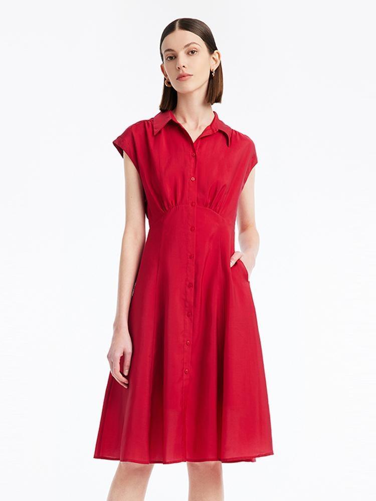 Tencel Shirt-style Dress GOELIA