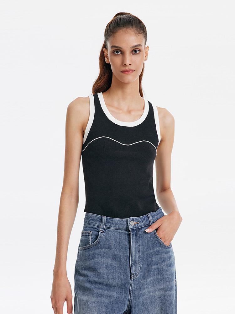 Acetate Cotton Tight Fit Vest Top GOELIA