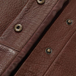 Round-neck Goat Leather Jacket GOELIA