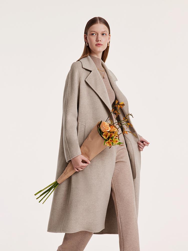 Wool Notched Lapel Double-Faced Coat GOELIA