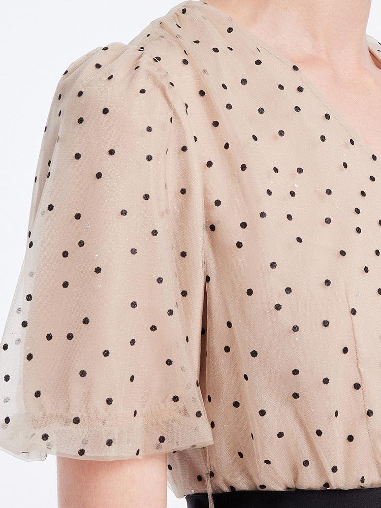 Polka Dots Mesh Dress GOELIA