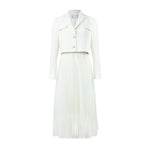 Tweed Jacket And Spaghetti Dress Two-Piece Suit GOELIA
