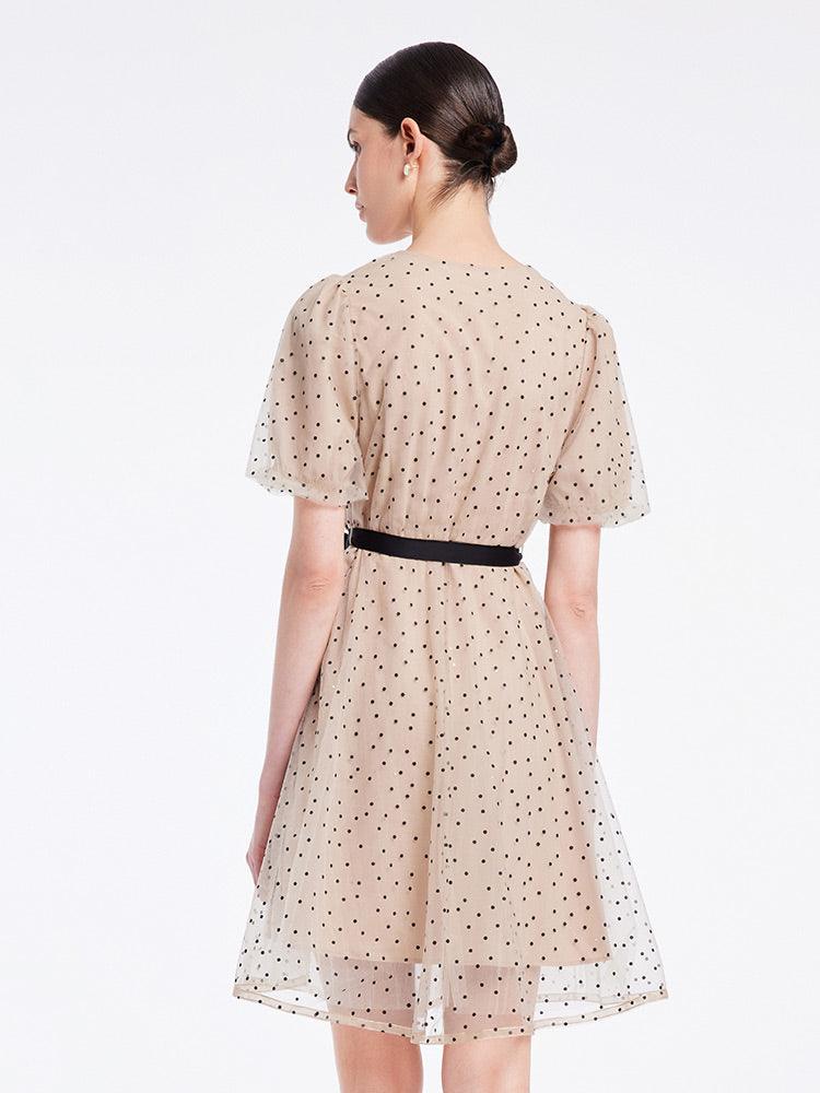 Polka Dots Mesh Dress GOELIA