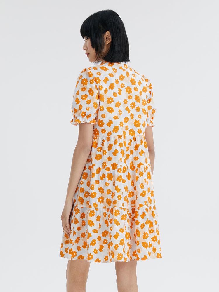 A-Shape Printed Knee-Length Dress GOELIA