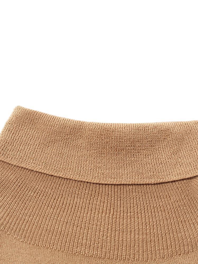 Machine Washable Wool Seamless Turtleneck Sweater GOELIA