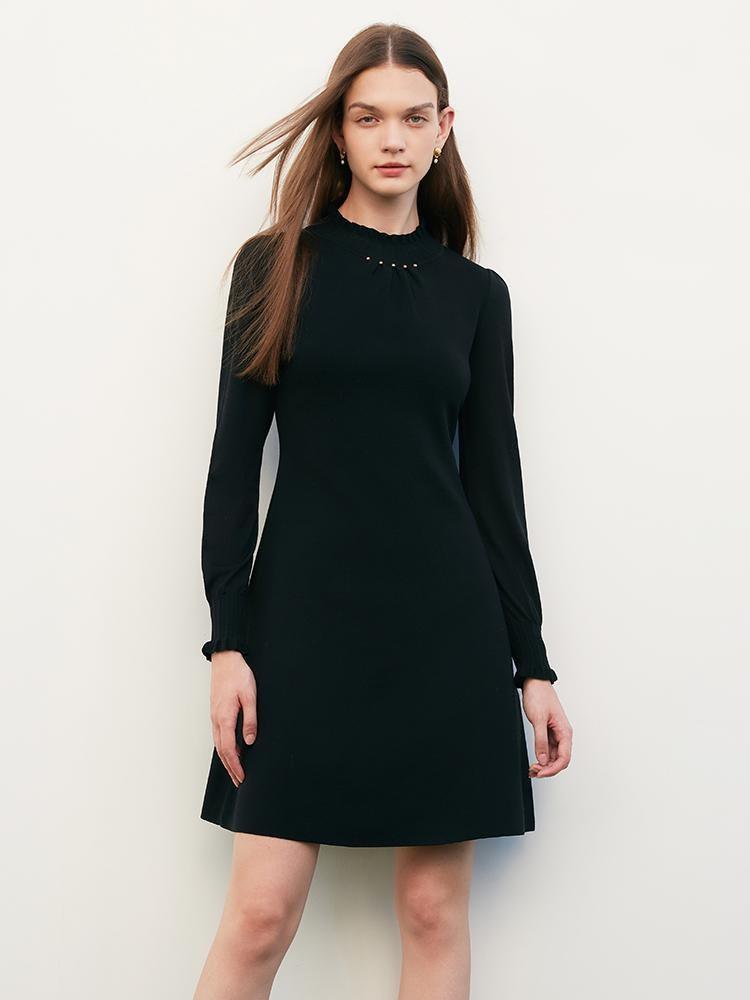 Elastic Waist And Elegant Knit Dress GOELIA