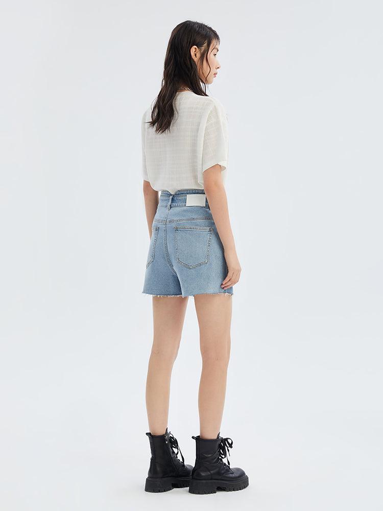 Acetate High-Waist Shorts GOELIA