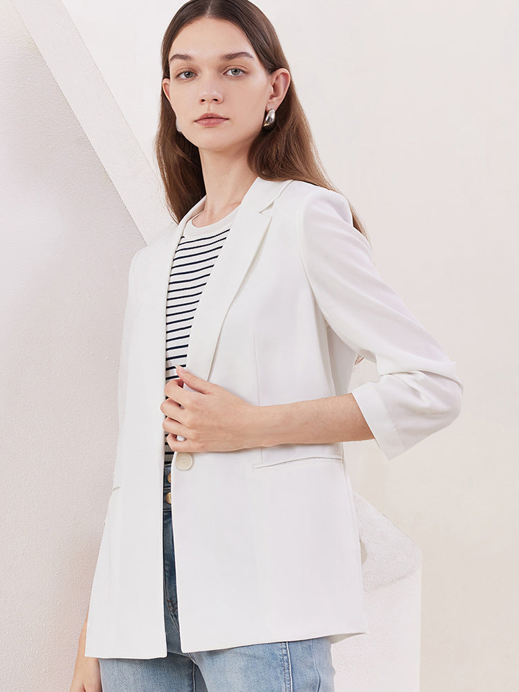 Minimalist One-Button Blazer GOELIA