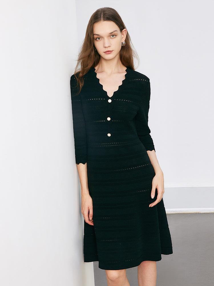 Pre-Order Tencel Woolen Knitted Dress GOELIA