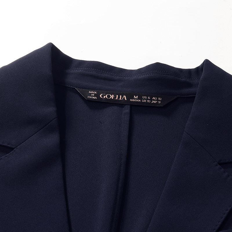 Acetate Navy Blue Blazer GOELIA