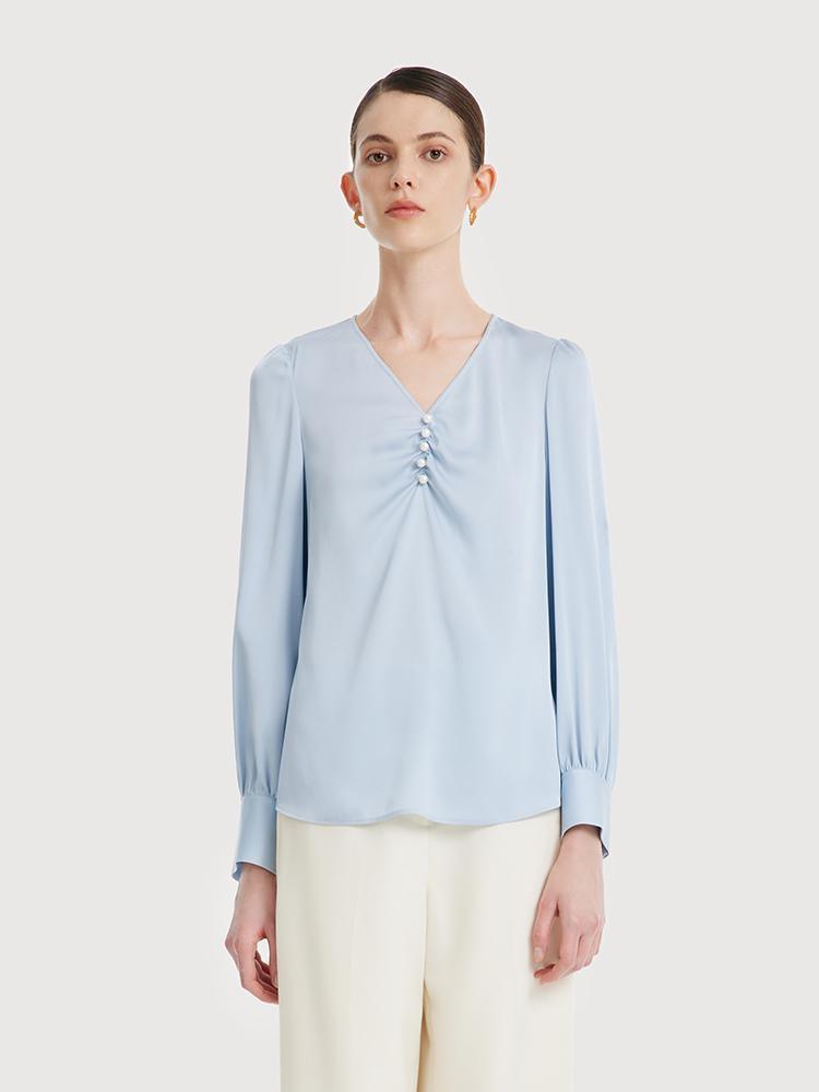 22 Momme Silk Woven Shirt GOELIA