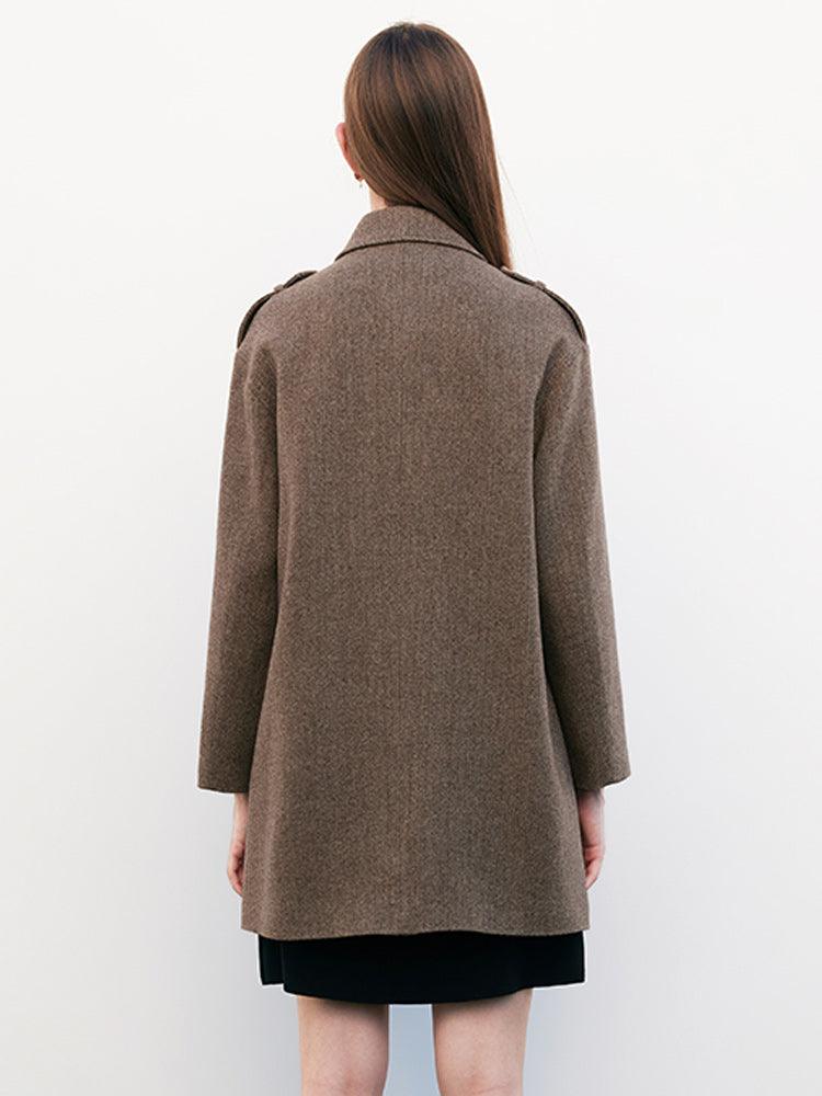 Machine Washable Worsted Wool Tweed Jacket GOELIA