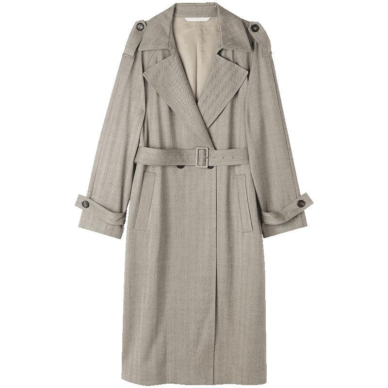 Washable Woollen Trench Coat GOELIA