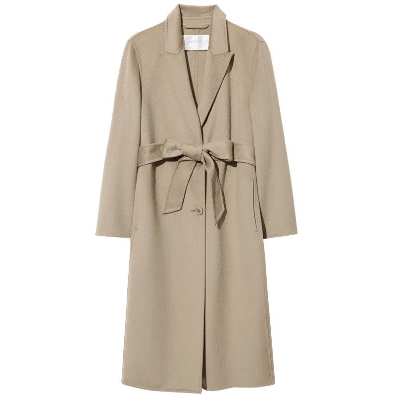 Wrapped Mulberry Silk Double-faced Woolen Coat GOELIA