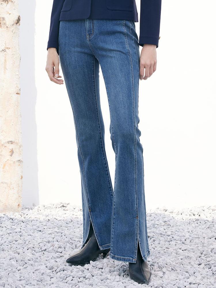 Slit Full-Length Jeans GOELIA