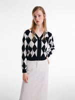 Tencel Woolen Cardigan With A Detachable Brooch GOELIA