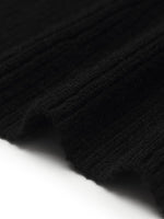 Black Pure Cashmere Mock Neck Knit Dress GOELIA