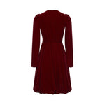 Velvet Dress With Detachable Bowknot GOELIA