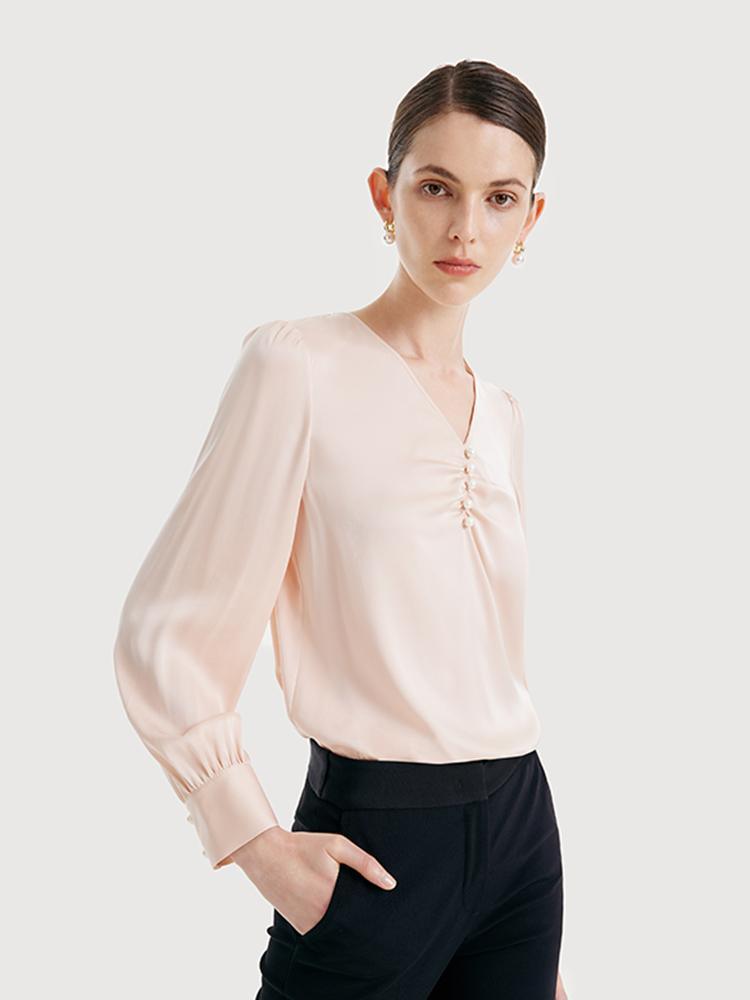 22 Momme Silk Woven Shirt GOELIA