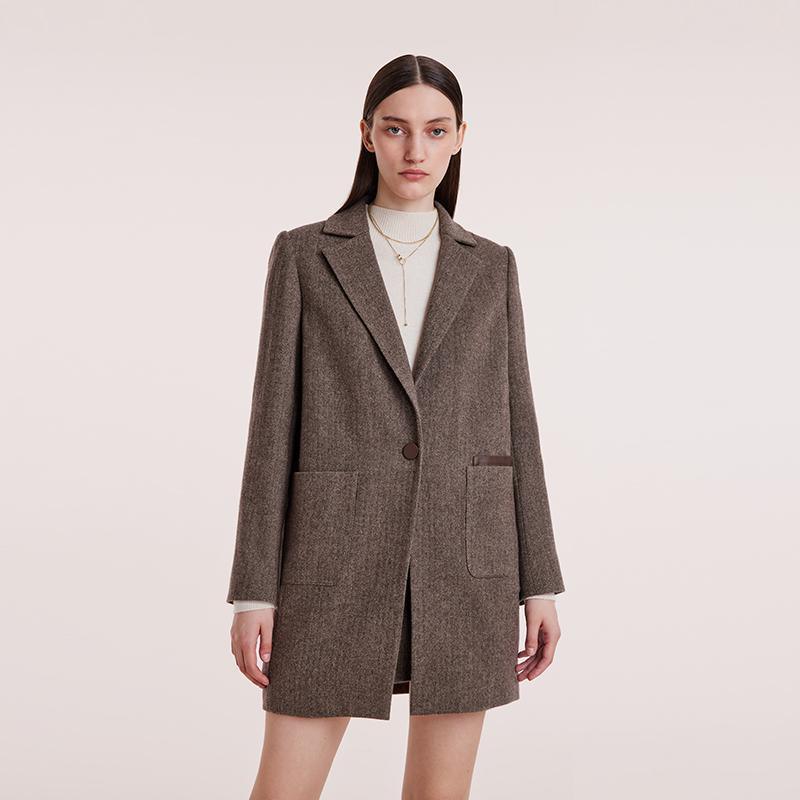 Washable Wool Mid-Length Coat GOELIA