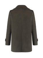 Mid-Length Notched Lapel Double-Faced Wool Coat GOELIA
