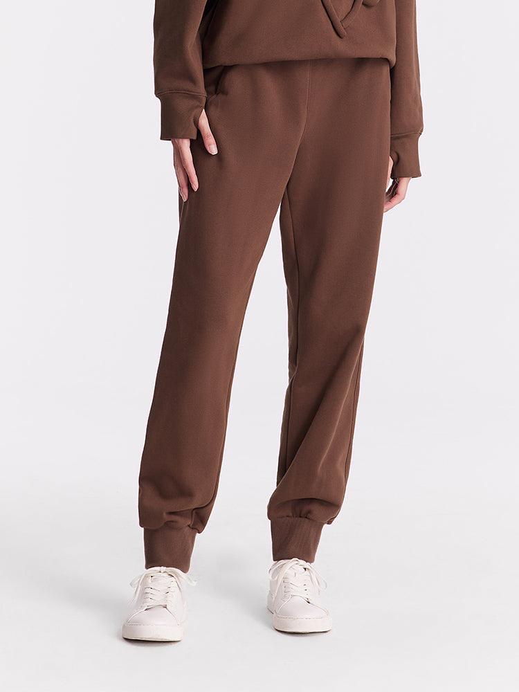 Brown Full Length Leggings Pants GOELIA