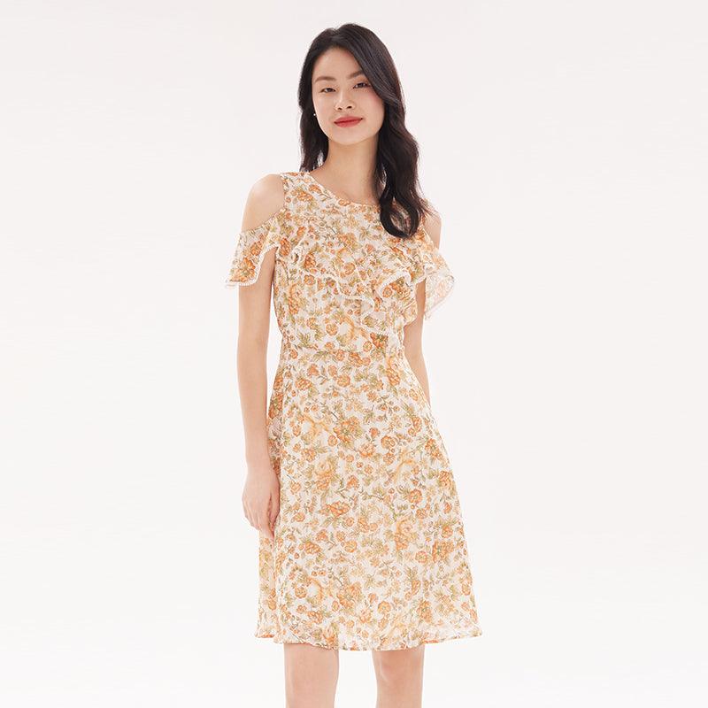 Falbala Floral Dress GOELIA