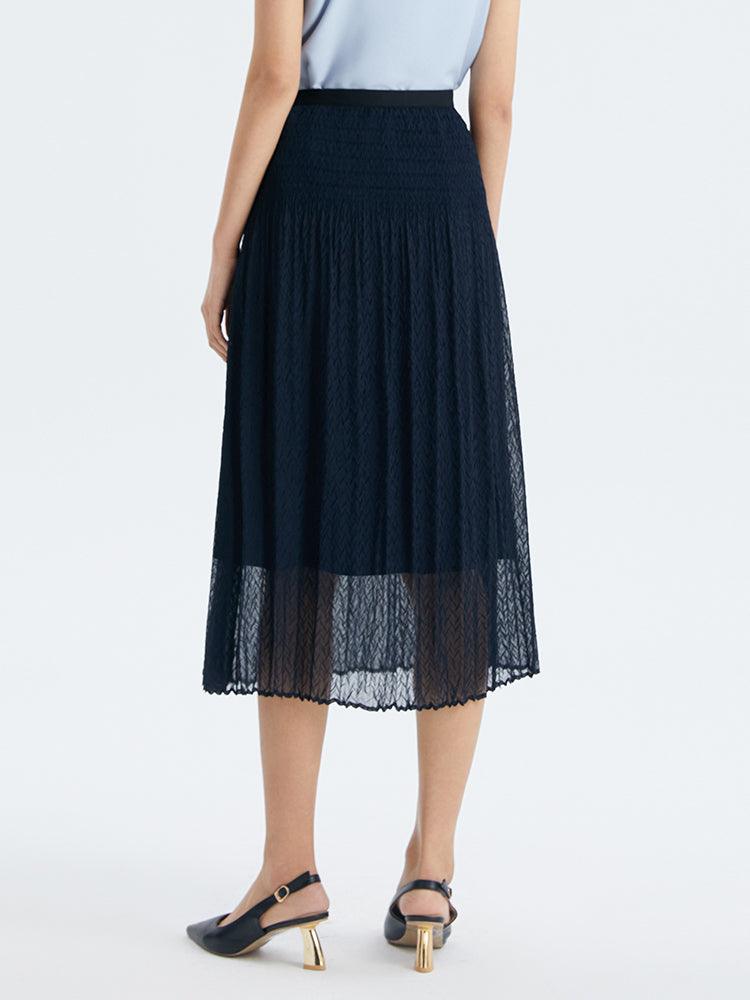 Double-Layer Hand-Pleated Skirt GOELIA