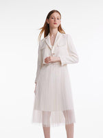 Tweed Jacket And Spaghetti Dress Two-Piece Suit GOELIA