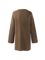 Tencel Wool Double-Faced Coat With Scarf GOELIA