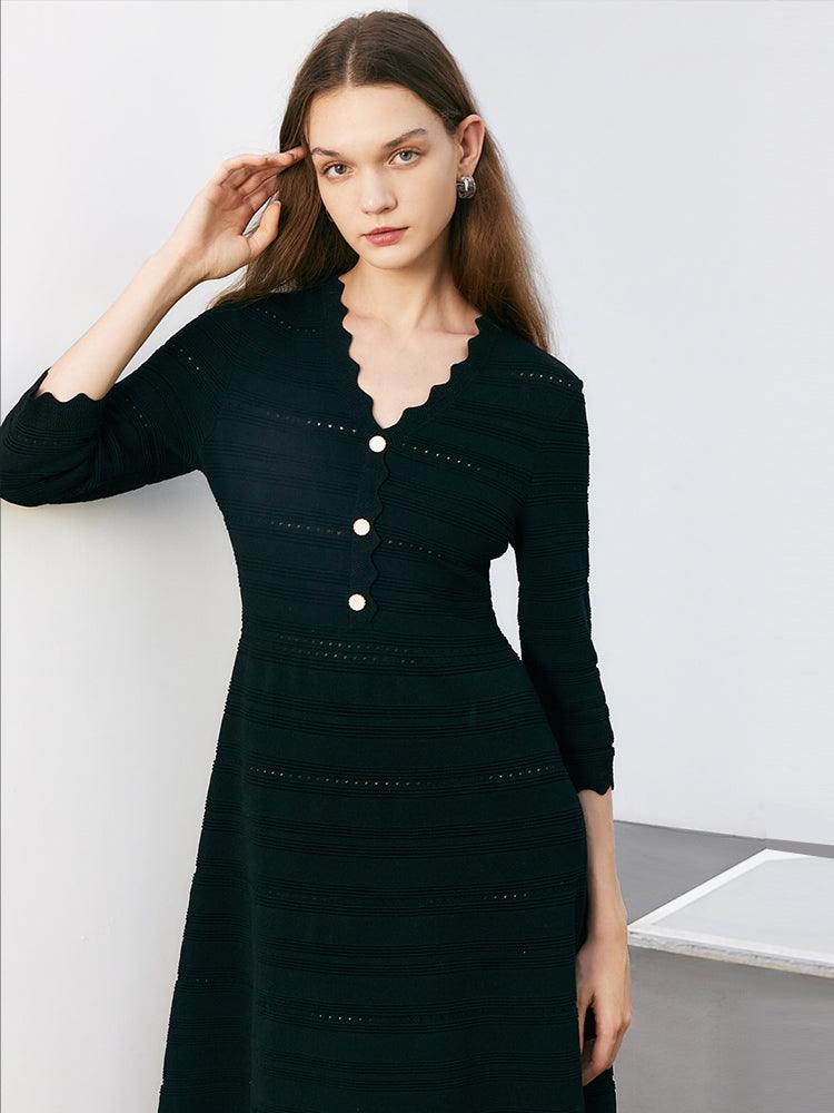 Pre-Order Tencel Woolen Knitted Dress GOELIA