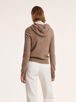 Pure Cashmere Hooded Zipper Cardigan GOELIA