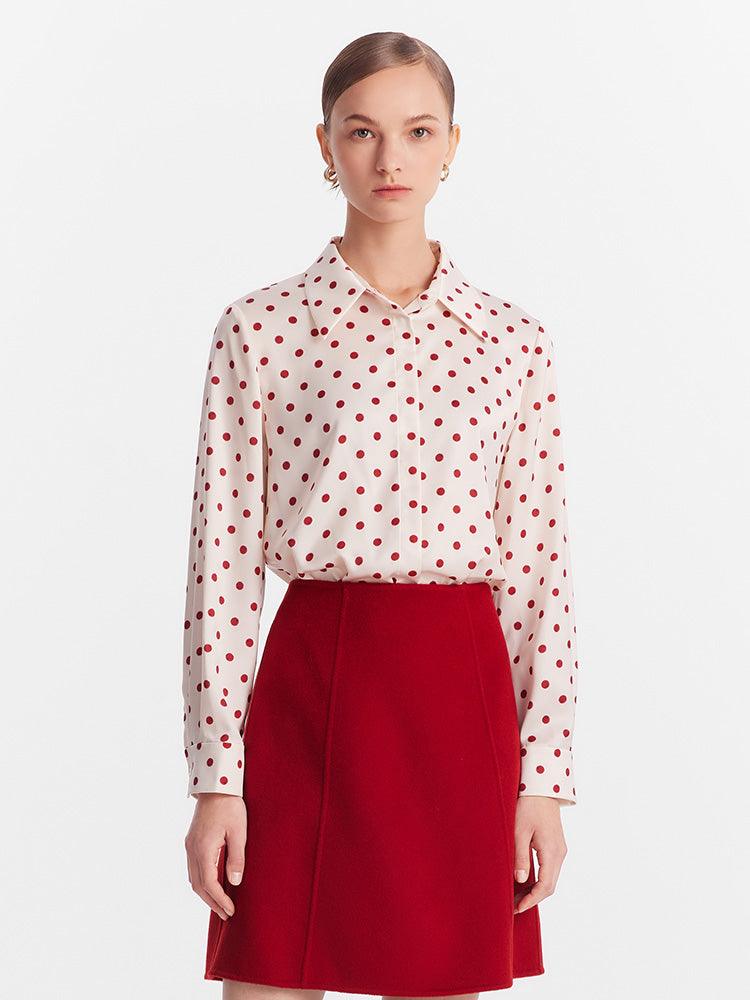 Polka Dots Print Shirt GOELIA