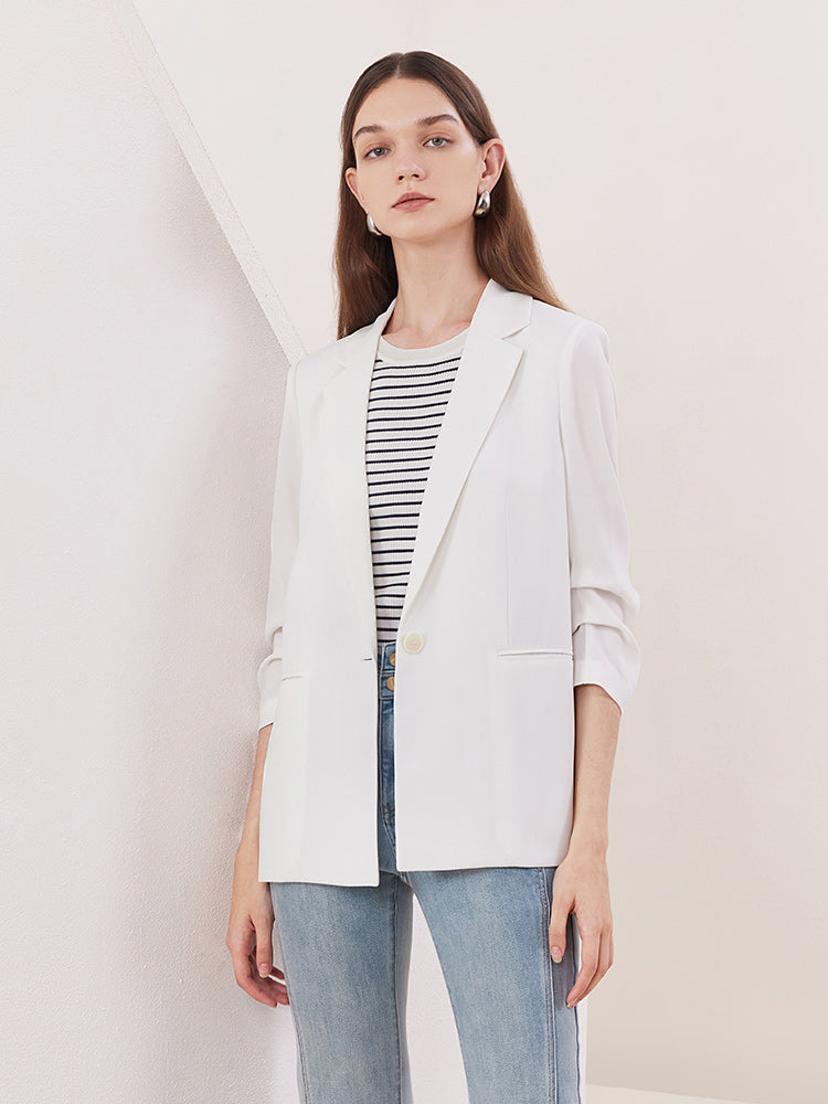 Minimalist One-Button Blazer GOELIA