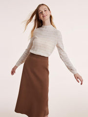 Tencel Wool Jacquard Sweater And Half Skirt Two-Piece Set GOELIA