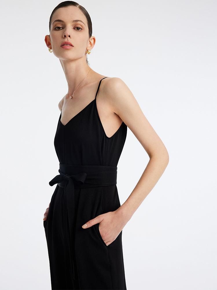 Black Acetate Jumpsuit GOELIA