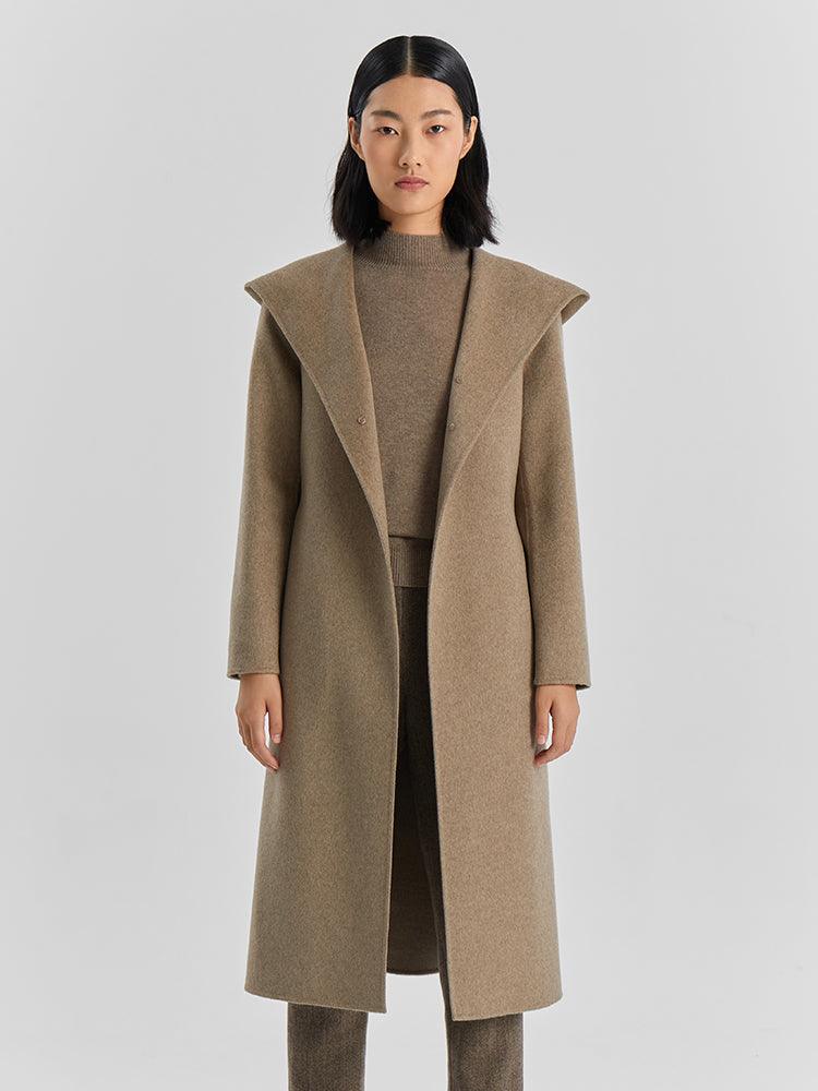 Pure Cashmere Fox Fur Waistcoat Two-piece Coat GOELIA