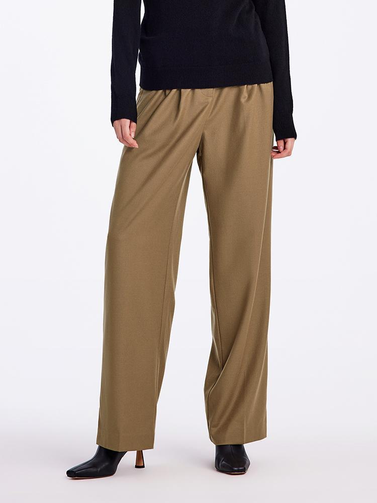 Wool Straight Full Length Pants GOELIA