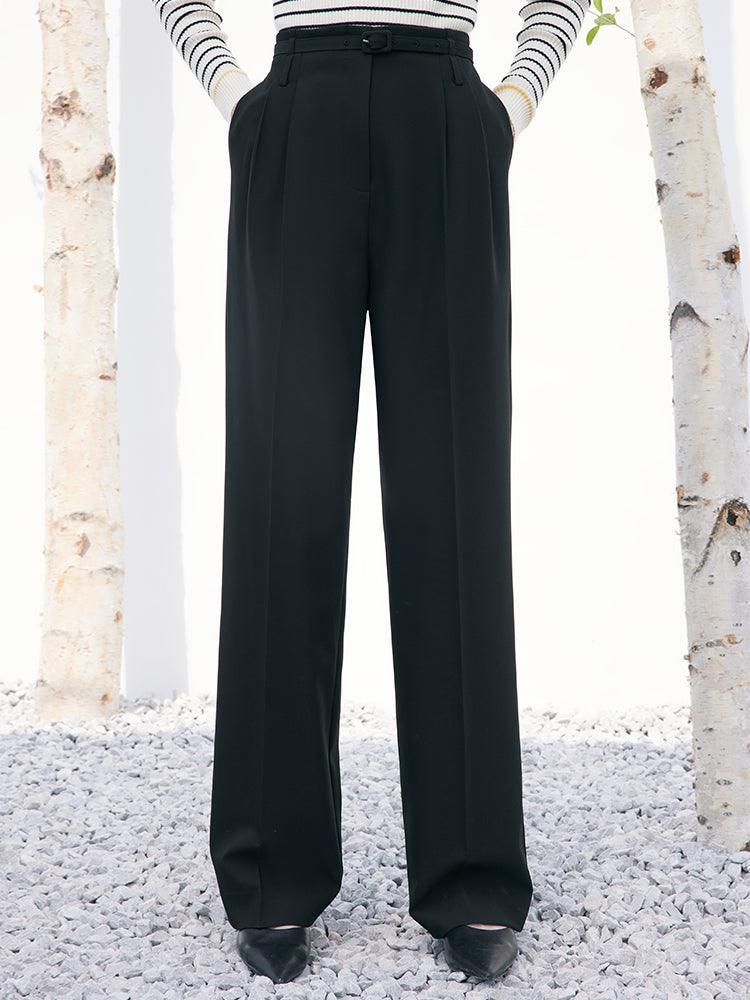 Black Full Length Pants GOELIA