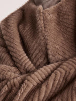 Eco-friendly Fur Short Round Neck Coat GOELIA
